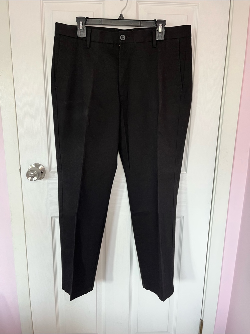 Dockers Black Men's Dress Pants - Tailored Straight Fit 36x29